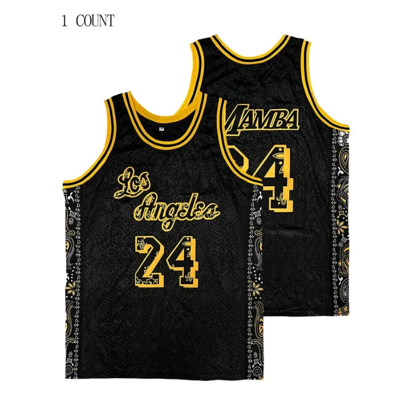 Herren ärmelloses Basketballtrikot, Schlangenhaut-Weste mit gesticktem Schriftzug, locker sitzend, Sportuniform für Herrenbekleidung im Sommer