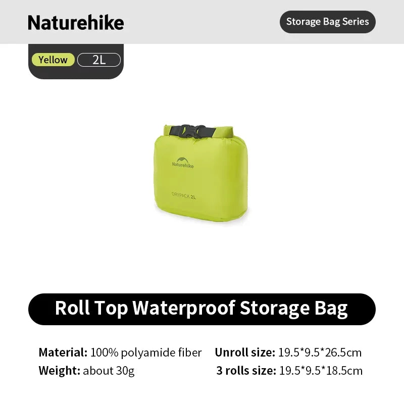 Naturehike Rolle-Aufbewahrungstasche Outdoor Reise Wandern Leicht Wasserdicht Vakuum Kompressionsspender Taschen Tragbarer Organizer