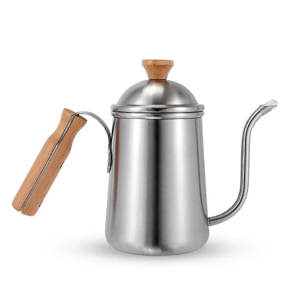 Pour Over Coffee Kettle Gooseneck Stainless Steel Tea Kettle, Hand Maker Brewed Pot Bean Grinder Folding Filter Cup Hauptbild