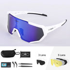 X-TIGER Radsportbrille Polarisierte Brille Fahrradbrille Sport Herren Photochrome Sonnenbrille MTB Rennrad Brille 3/5 Gläser