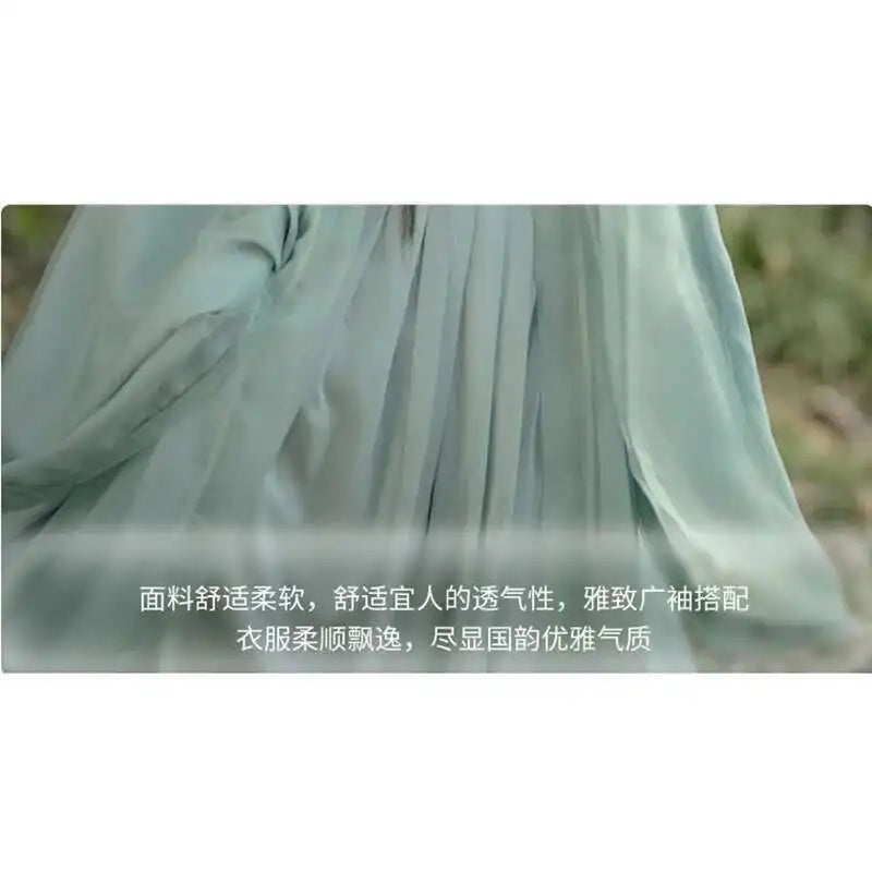 China Traditionelle Hanfu Damen Abendkleider Elegante Feenrock Weite Große Ärmel Elegantes Kleid Bankett Tanz Kleidung Frühling