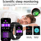 2025 Neue Sport Smartwatch Herren Full Touchscreen Herzfrequenz Bluetooth Anruf 1,9 Zoll KI-Sprache IP68 Wasserdichte Smartwatch Damen