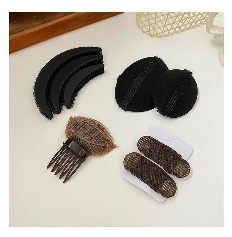 Haarkissen unsichtbar flauschig Puff Haarpad Schwamm Clip Dutt Bump It Up Volumen Haaransatz Damen Mädchen Styling Zubehör