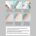 1 Stück charmante Tattoo-Aufkleber, wasserdicht, haltbar, ein bis zwei Wochen, für Mädchen, Bauch, Brust, Rücken, Taille, nicht reflektierend, Dornen-Cyan