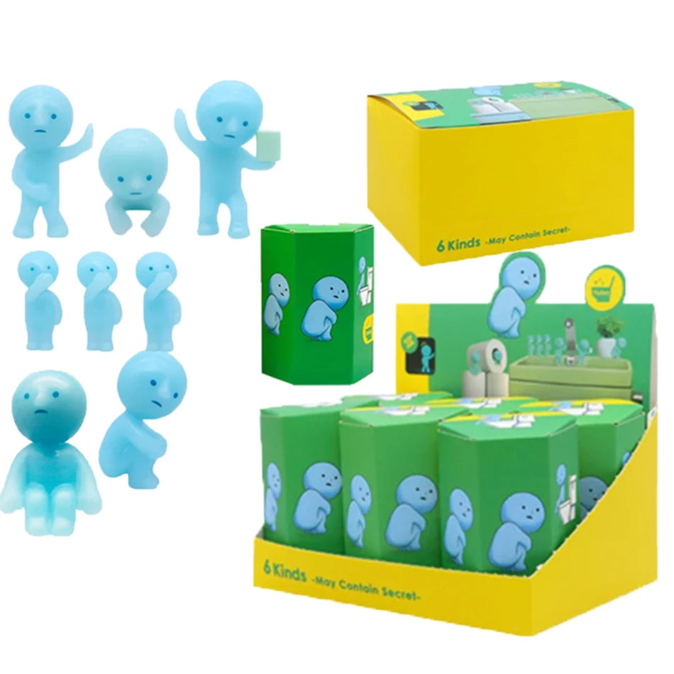 Eine Serie von Nachtleuchtenden Grünen Puppen Blind Mystery Box Actionfiguren Dekoration Desktop-Modell Spielzeug als Überraschungsgeschenk