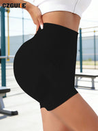 CZGUKE Damen-Outdoor-Sporthorts, Fitnesshose, Gym-Aufwärmhose, Yogahose, hochwertige, enge Jogging-Shorts und Radhose