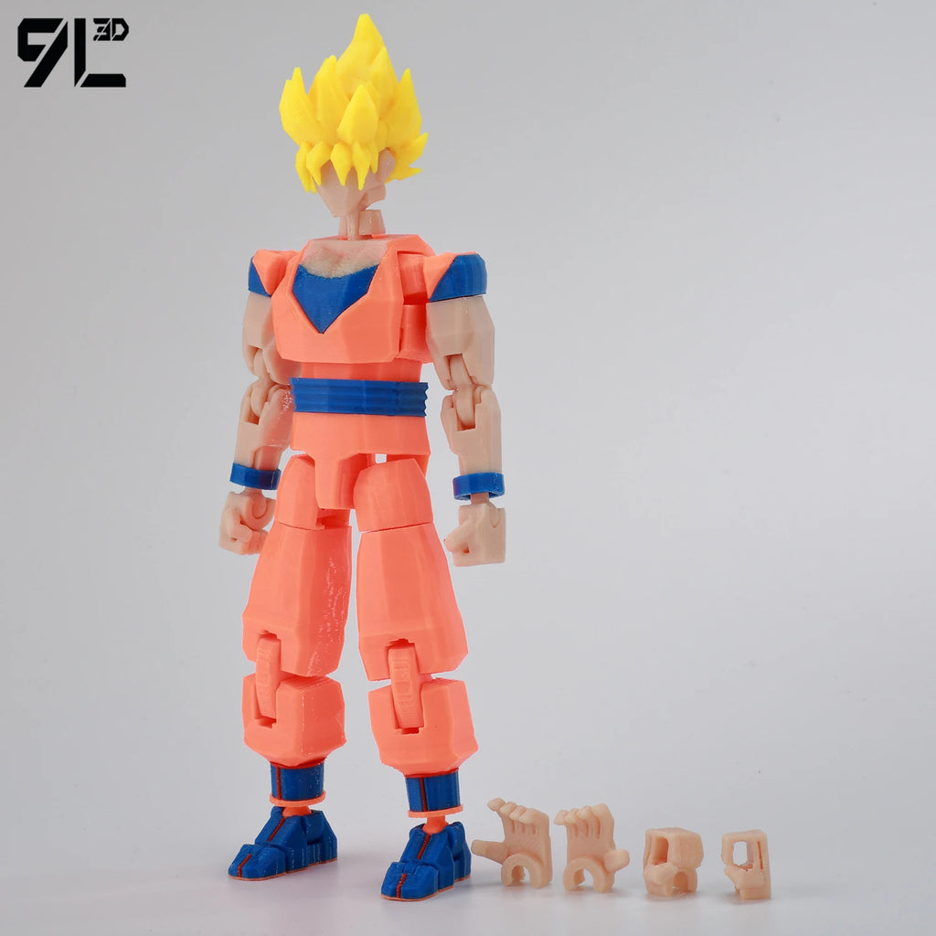 9L3D Gedruckte Dragon Ball Son Goku Vegeta Beerus Frieza Anime Lucky13 Dummy13 Titan13 Actionfiguren Mehrgelenkige Bewegliche Spielzeuge
