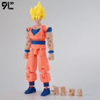 9L3D Gedruckte Dragon Ball Son Goku Vegeta Beerus Frieza Anime Lucky13 Dummy13 Titan13 Actionfiguren Mehrgelenkige Bewegliche Spielzeuge