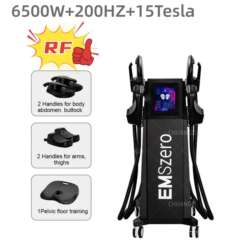 EMSZERO 6500W 200HZ Elektromagnetischer Lifter Muskelstimulator Gewichtsverlust Körperformung Massagegerät