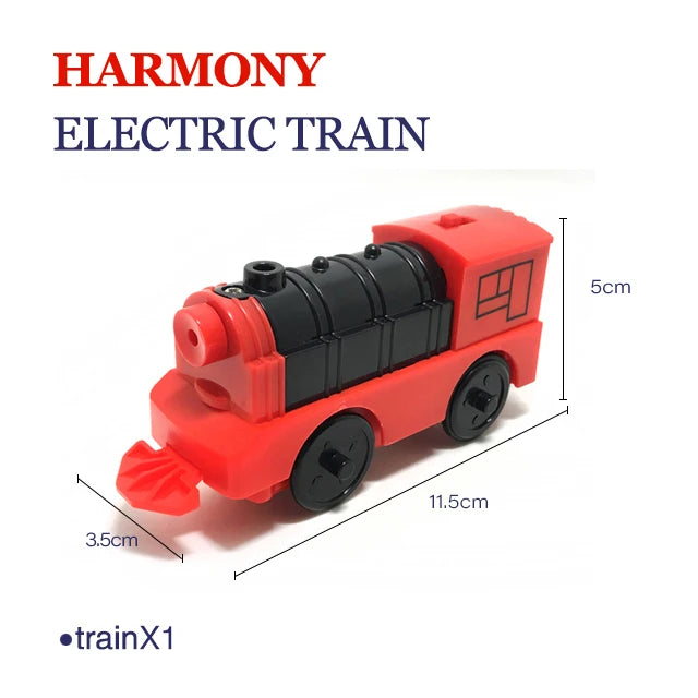 Elektrische Zuglokomotive Magnetisches Auto Druckguss-Modell Steckplatz passend für alle Marken Holzzugschienenbahn für Kinder Spielzeug W02