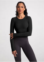 Cloud Hide Black Beauty Back Yoga Shirts Damen Langarmbluse Übergröße Sport Gym Fitness Top Laufshirt Workout Shirt