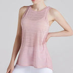 Sexy Sleeveless Backless Sports T-Shirt Women's Gym Tank Top Loose Sportswear Breathable Workout Tank Top Fitness Yoga Dance