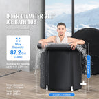 SucceBuy Eisbadewanne Kaltwassertherapie Tauchbecken für Sportler Outdoor Eiswanne Tauchbecken Aufblasbare Faltenbadewanne