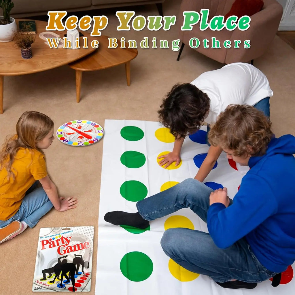 Twister Spiel Twister Lustiges Balance Familienspiel mit Drehscheibe Bodenmatte Bodenspiel Geschenk für Kinder Familiengeburtstagsfeier