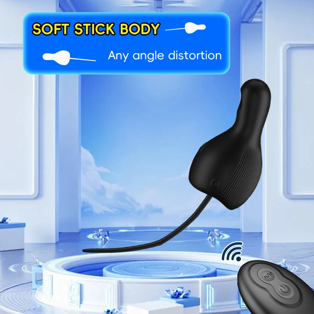 Penis Vibrator, männlicher Masturbator, Harnröhren-Dilatoren, 10-Vibrations-Männer-Stroker, Penistrainer, Eichelstimulator, Sexspielzeug für Erwachsene