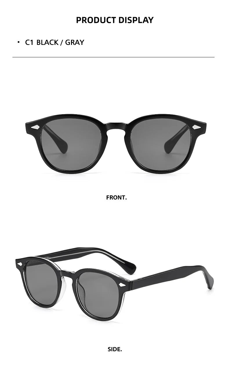 O-Q CLUB Retro Runde Herrensonnenbrille Damen Sonnenbrille Frau UV400 Lunette Zonnebril Dames Polarisierte Gläser Mann Brille Vintage