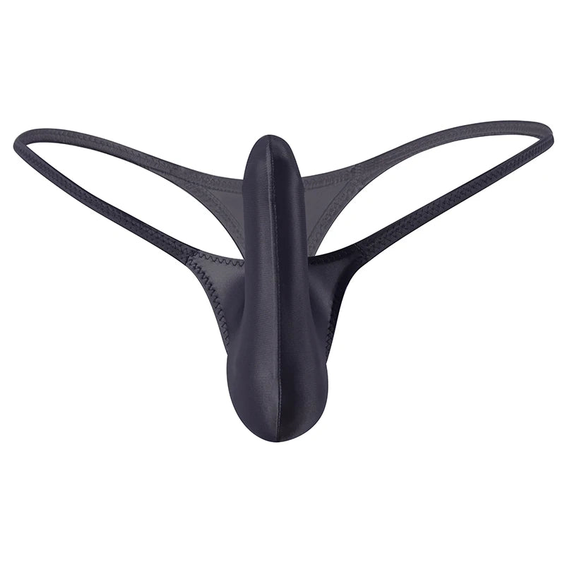 YAULAANG Sexy Herren Glanz Gay Unterwäsche Öliger G-String Tanga Glänzend niedrige Taille Hohe Elastizität Herren Dessous