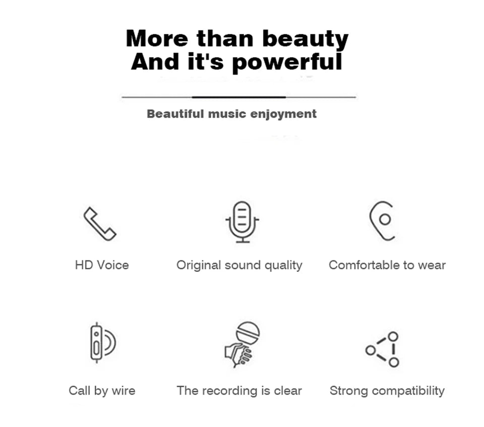 3.5mm Kabelgebundene Kopfhörer mit Bass In-Ear-Stereo-Kopfhörer Musik Sport Gaming Headset mit Mikrofon für Xiaomi IPhone Huawei Samsung