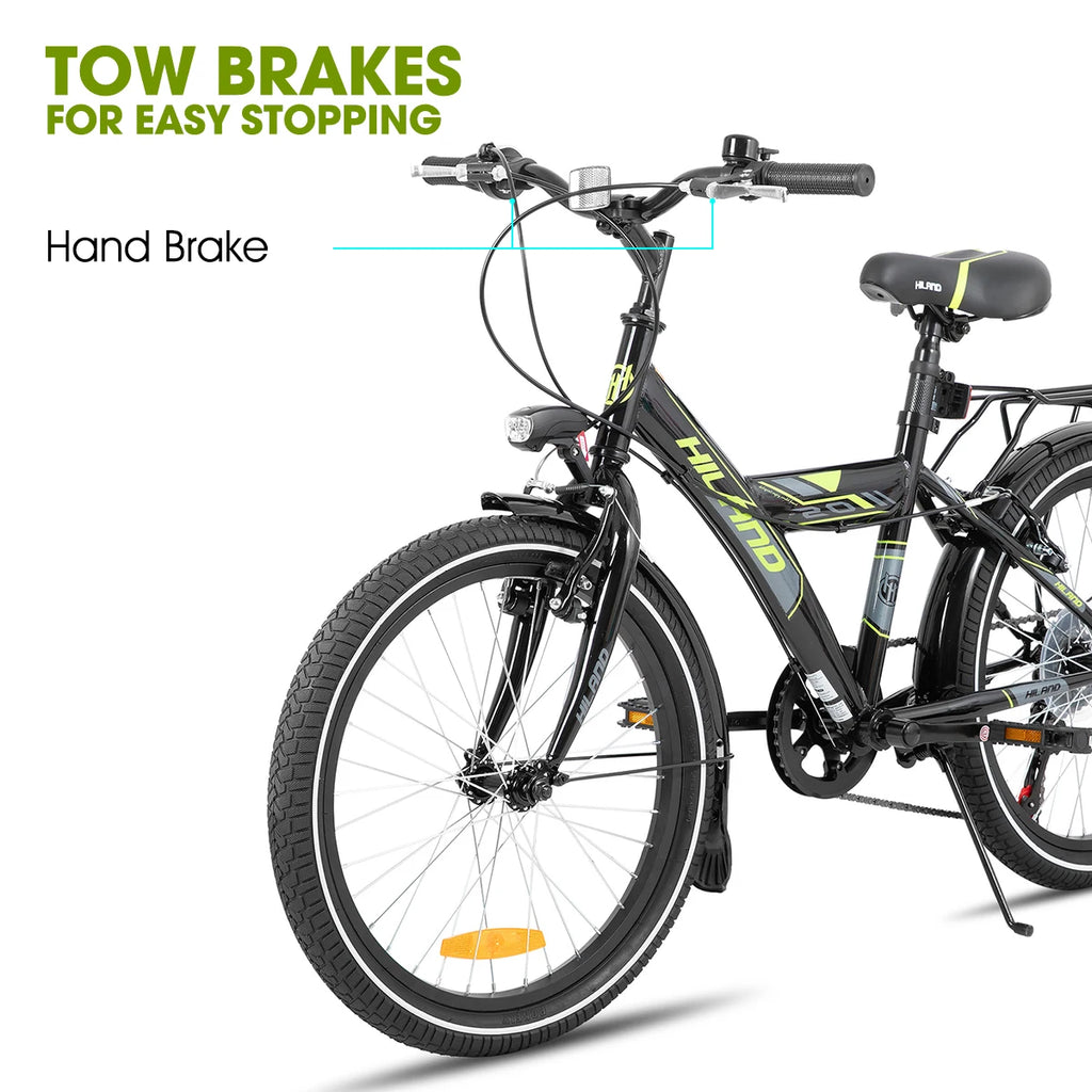 Hiland 20/24 Zoll Kinder Mountainbike für Jungen und Mädchen von 6-10 Jahren mit Shimano 6-Gang Schaltung