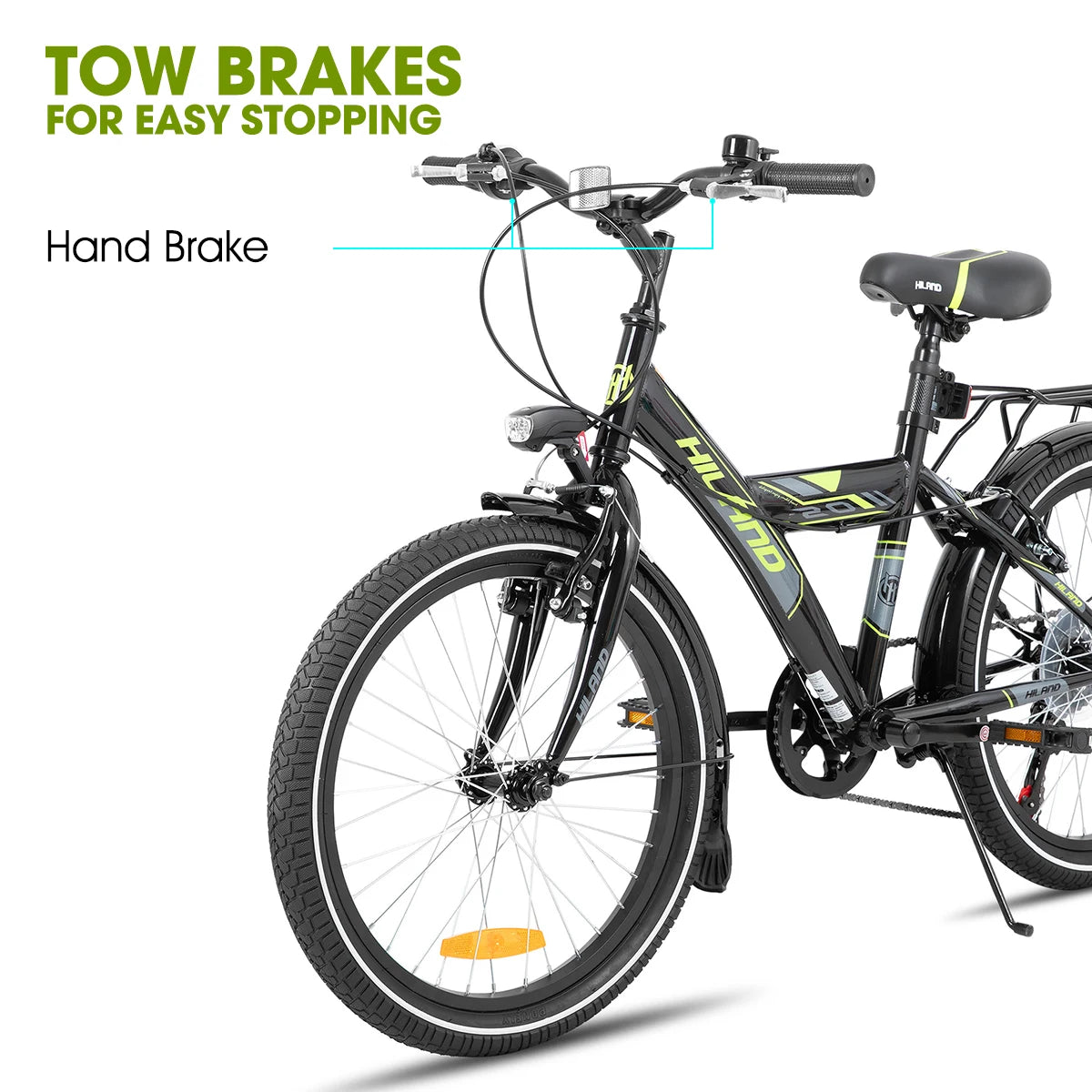 Hiland 20/24 Zoll Kinder Mountainbike für Jungen und Mädchen von 6-10 Jahren mit Shimano 6-Gang Schaltung