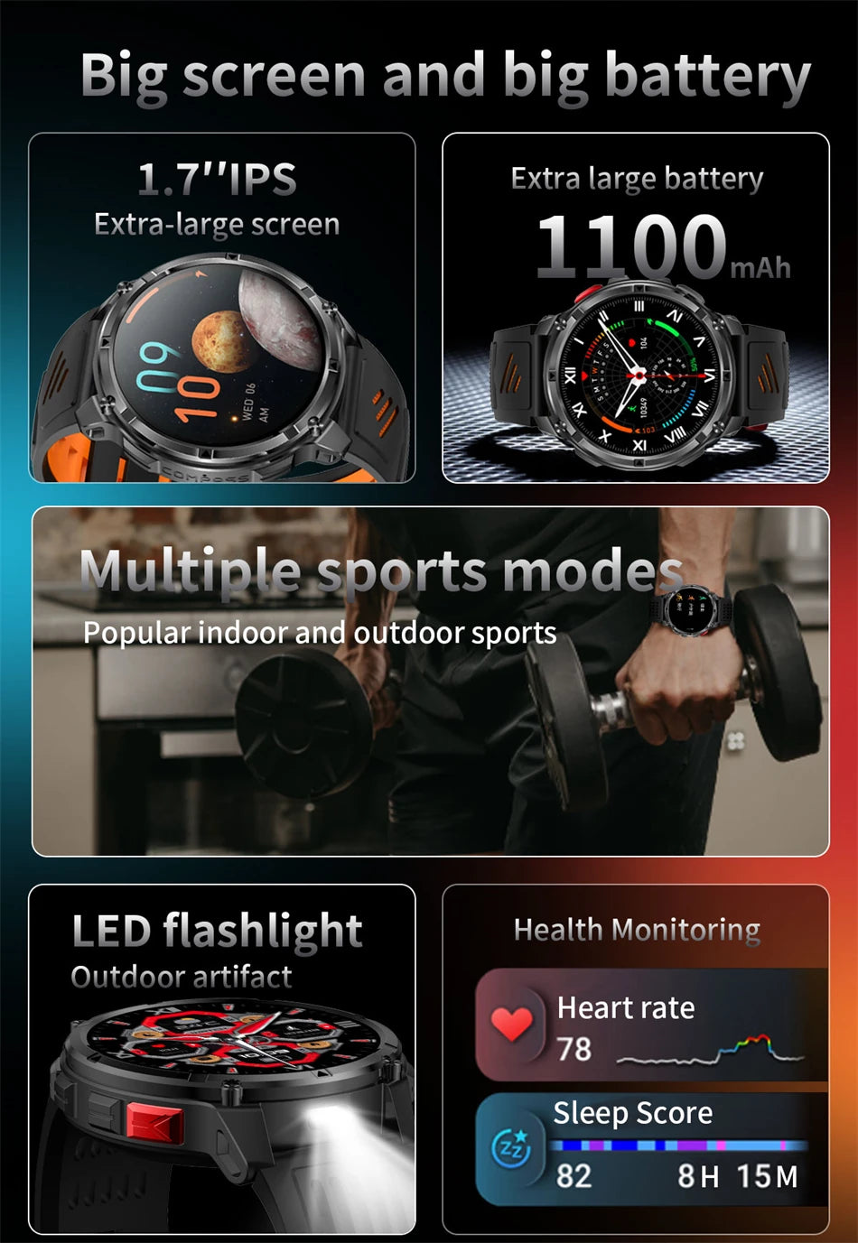 2026 Neue T-Rex 3 Ultra 1100mAh Smartwatch 5ATM Wasserdicht Outdoor Sport GPS Track Herzfrequenz Kompass Bluetooth Anruf Smartwatch