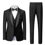 Herren Casual Business Anzug Smoking High End Marken Boutique Mode Sakko Weste Hose Bräutigam Hochzeitsanzug Party Anzug
