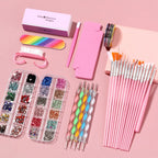Maniküre-Set für Nagelpailletten-Kit Nagelpflege-Zubehörset Nagelkunst-Pinsel Nägel-Zubehör Maniküre-Werkzeuge