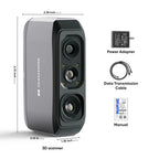 3DMakerpro Moose Lite 3D Scanner,Luxury, NIR Light Source,0.05mm Accuracy,24-bit Color Camera,10fps Frame Rate,Anti-Shake Lenses