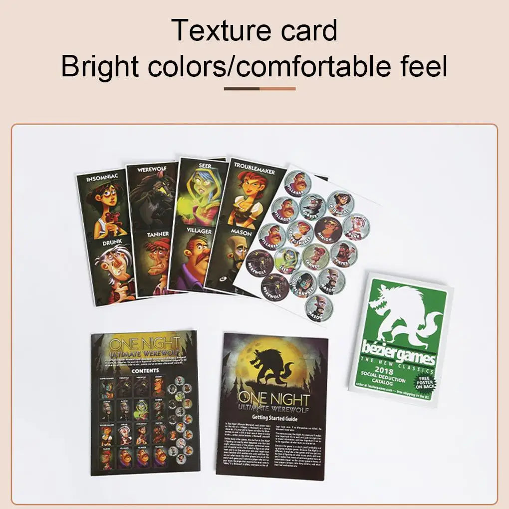 Brettspiele One Night Ultimate Werewolf Spielkarte Daybreak Vampir Alien Bonusrollen Party Zuhause Spielkarten Papierspielkarte