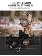 1-4x variables Zielfernrohr mit Mini-Rotpunktvisier Red Dot Sight Jagdvisiere