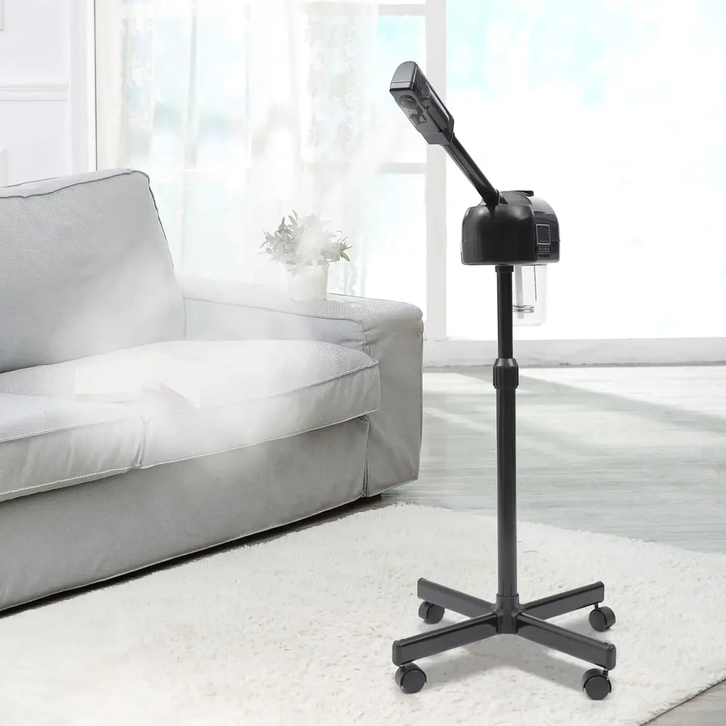 Tragbarer ästhetischer, höhenverstellbarer Gesichtsbedampfer mit LCD-Bildschirm und Rollen, geeignet für Schönheitssalons und zu Hause