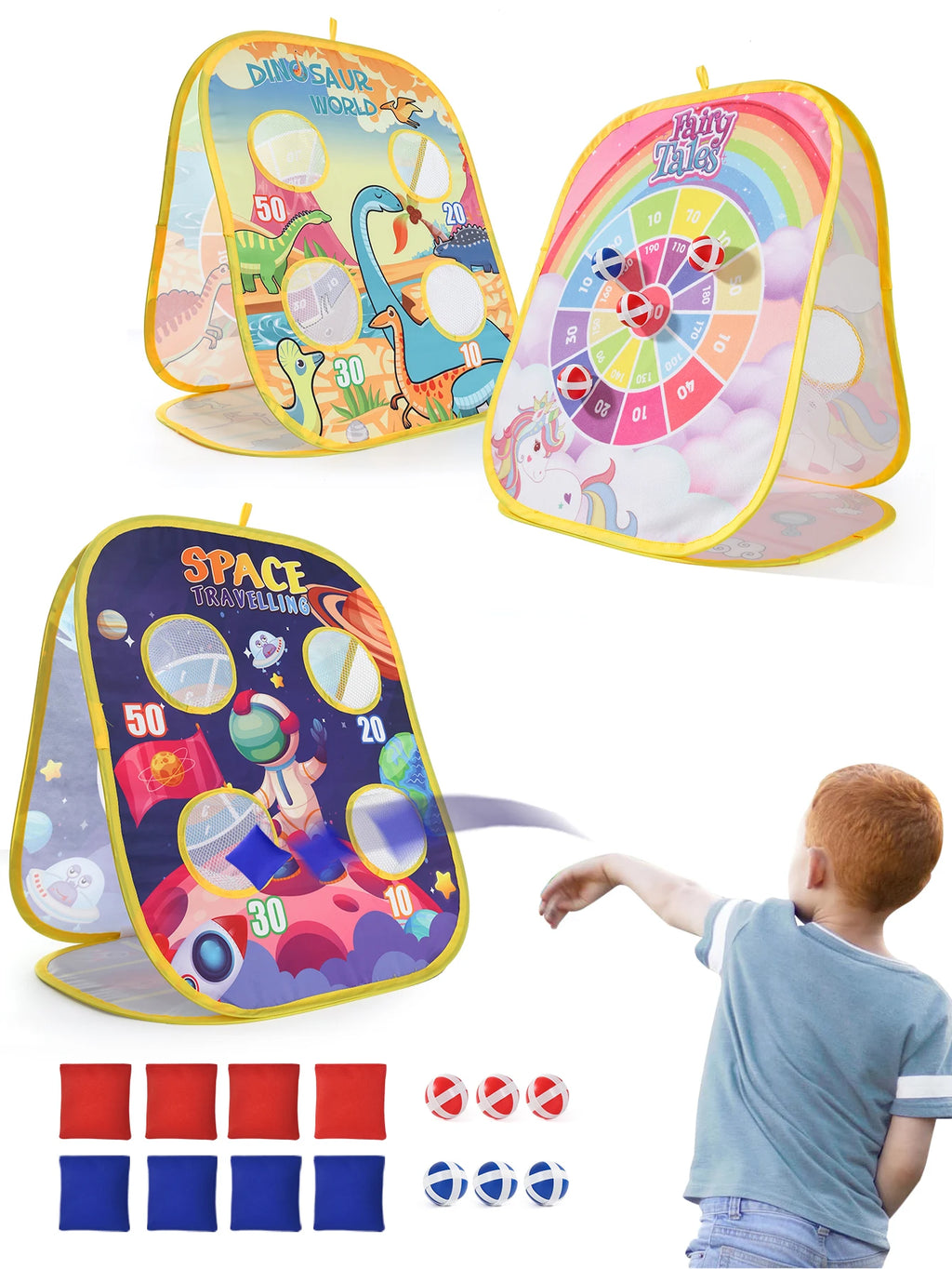 3-in-1 Bohnensackwurfspiel-Set für Kinder - Interaktives Eltern-Kind-Spielzeug für Schulsport, Geburtstag & Ostergeschenke