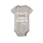 Mach dich bereit, Papa, ich komme in ein paar Monaten – Ankündigung, schwanger, Baby-Bodysuit, Junge, Mädchen, Kleinkind-Strampler, Babyparty-Geschenk