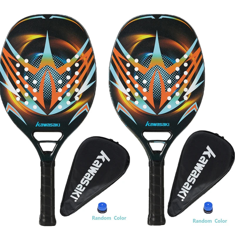 Kawasaki Beach-Tennisschläger aus Carbonfaser mit weicher Schlagfläche und schützender Schlägerhülle