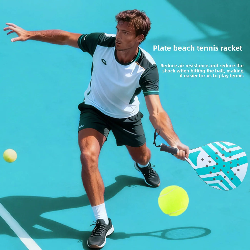 Padel-Tennisschläger Strandtennisschläger Carbonfaser Leichte Tennisschläger Outdoor-Sport Herren- und Damen-Leuchtschläger