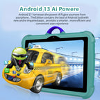 7 Zoll Kinder Tablet PC mit Android 13 Quad Core 4GB RAM 64GB ROM Lernspielzeug für Kinder Beliebter Günstiger Einfacher Design
