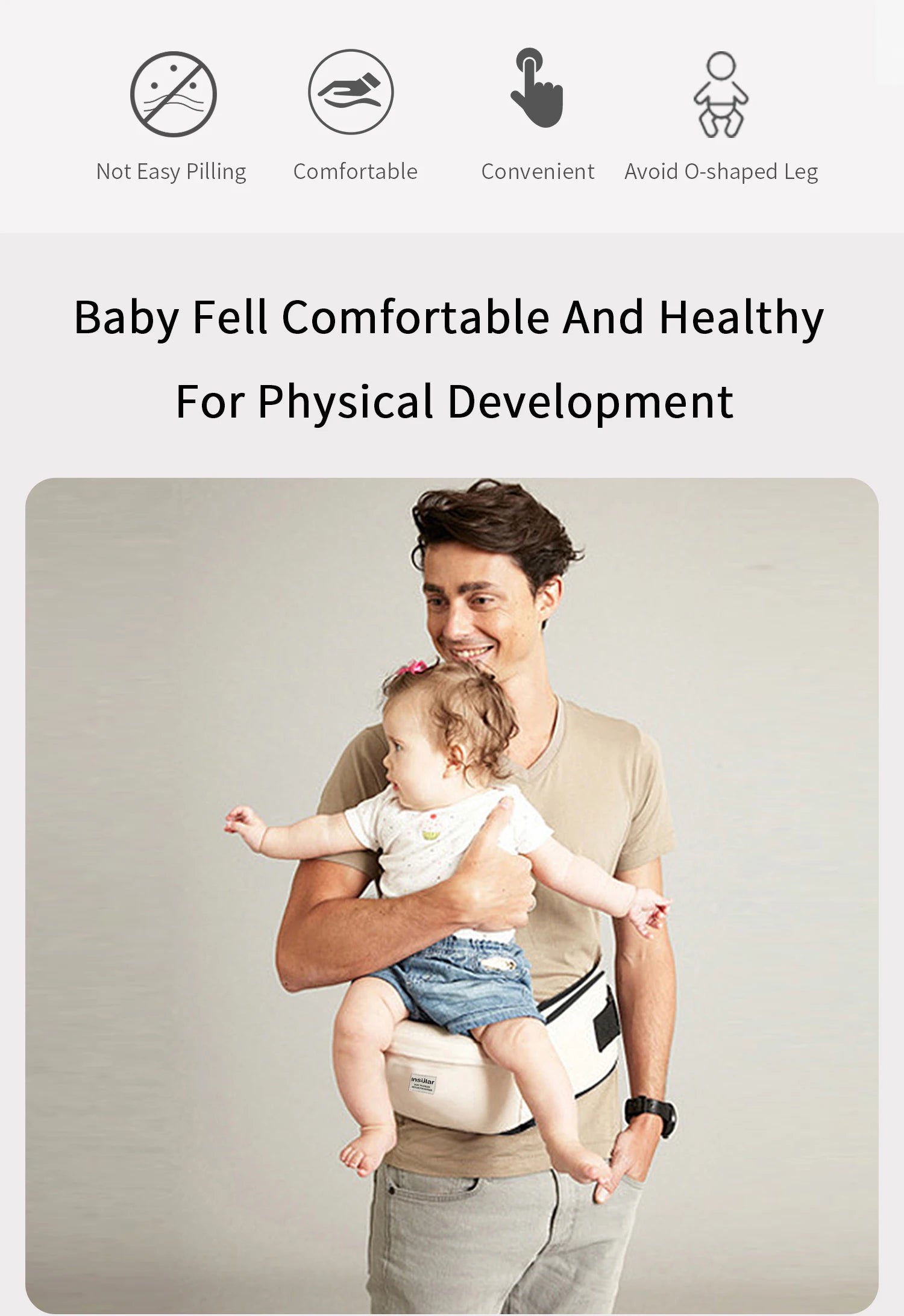 Baby Carrier Waist Stool Walkers Baby Sling Hold Waist Belt Backpack Hipseat Belt Kids Adjustable Infant Hip Seat Main image