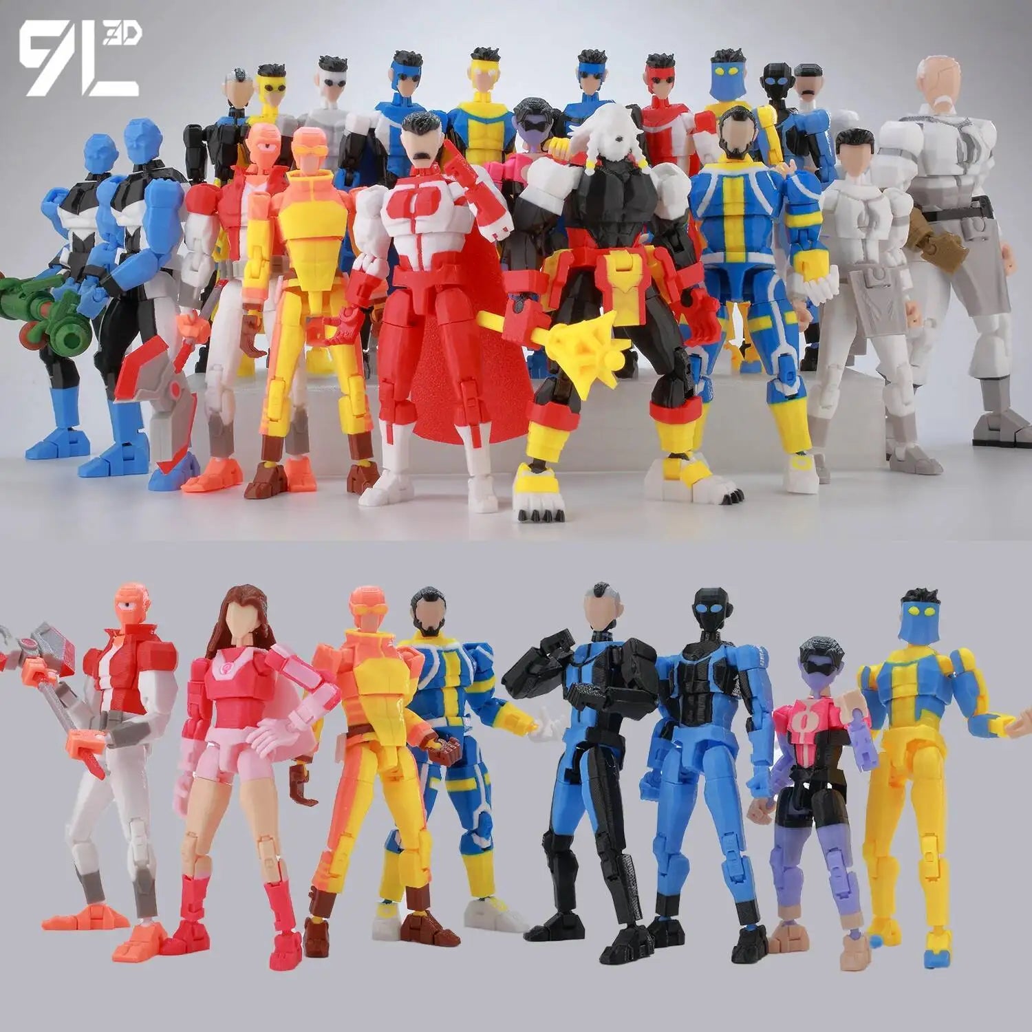 9L3D Lucky 13 Unbesiegbarer Junge Omni-Actionfigur 3D-gedrucktes Anime-Modell mit mehreren Gelenken Bewegliche Sammelfigur Geschenk Fan Hauptbild