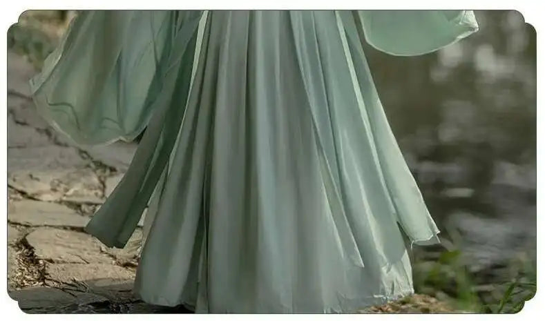 China Traditionelle Hanfu Damen Abendkleider Elegante Feenrock Weite Große Ärmel Elegantes Kleid Bankett Tanz Kleidung Frühling