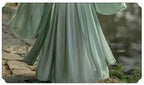 China Traditionelle Hanfu Damen Abendkleider Elegante Feenrock Weite Große Ärmel Elegantes Kleid Bankett Tanz Kleidung Frühling