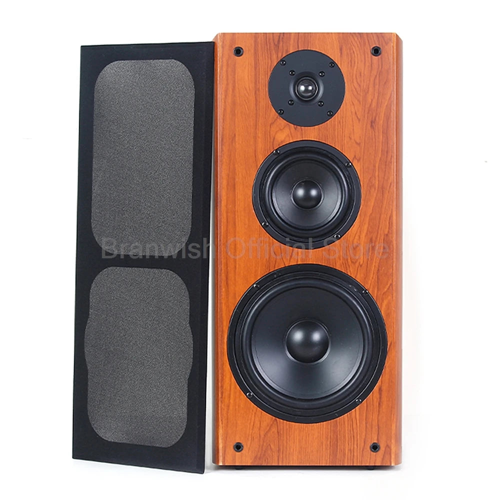 Hochleistungs-Passivlautsprecher, 8 Zoll, Standlautsprecher, 3-Wege-Heim-Audiosystem, 90 dB Empfindlichkeit, Hifi-Holzlautsprecher, ein Paar