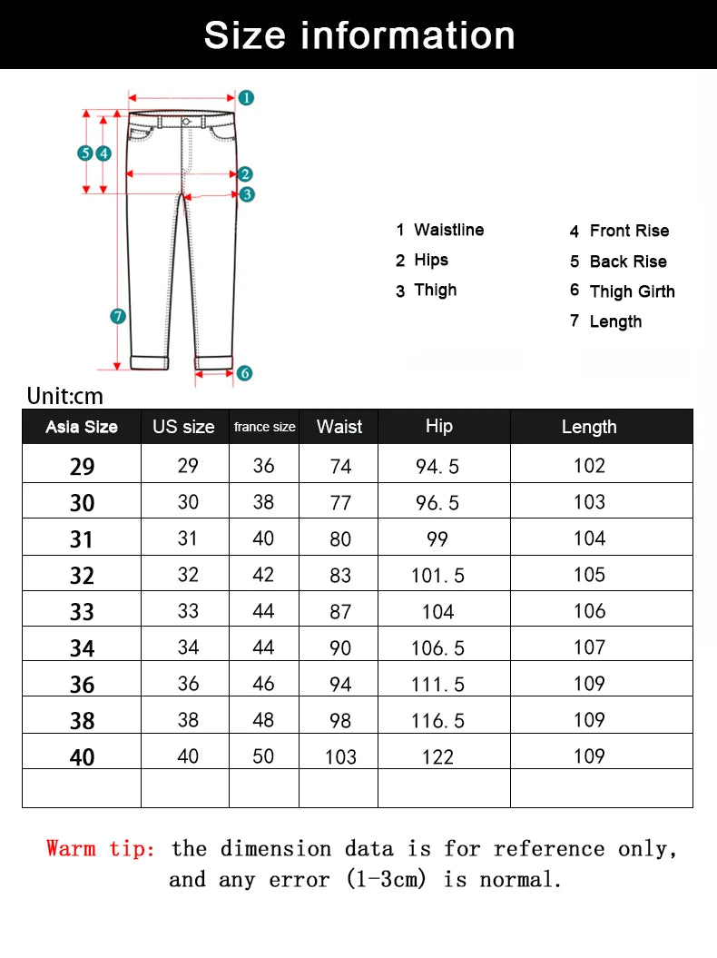 Wthinlee Neue Business Herren Jeans Casual Straight Stretch Fashion Klassische Blau Schwarze Arbeitshose Denim Hose Männer Kleidung