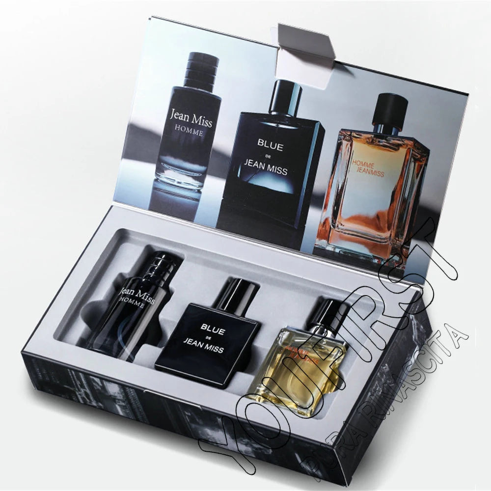 Hochwertiges Herrenparfüm, 90 ml, Geschenkbox, 3-teiliges Set, Eau de Cologne, Duft Fascination, Herrenparfüms, langanhaltendes Parfüm
