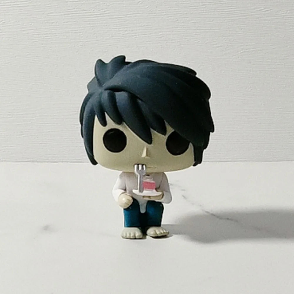 Animation Death Note Funkos L (mit Kuchen) #219 Pops Actionfiguren Spielzeugsammlung Puppen Geschenke für Kinder