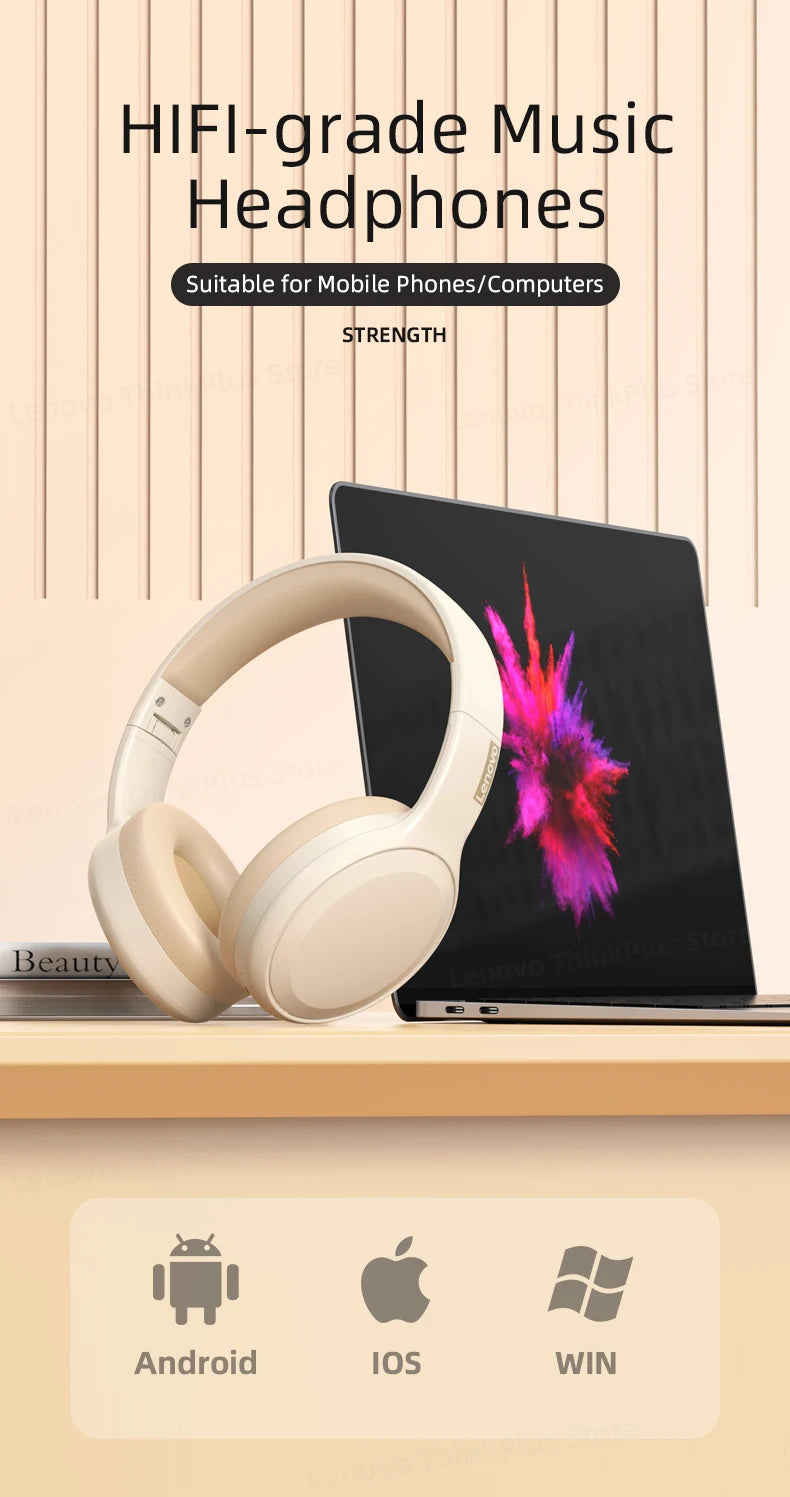 Choice Lenovo th30 kabellose Kopfhörer Bluetooth-Ohrhörer 5.0 faltbares Headset Sportkopfhörer Gaming Fone Bluetooth-Ohrhörer