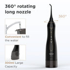 Fairywill Water Dental Flosser Zähne Tragbarer kabelloser USB Munddusche Reiniger IPX7 Wasserdichtes Elektrische Zahnbürsten Set Zuhause