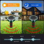 4/8X Solar-Vertreiber Solarbetrieben Ultraschall Sonic Maus Maulwurf Schädlings Nagetier Abwehr Vibrationswelle Garten Rasen Bauernhof Feld Außenbereich