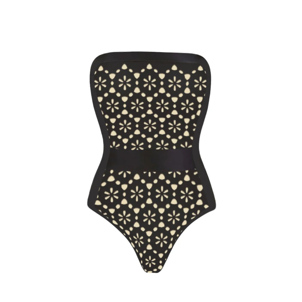 2tlg. bedruckter Badeanzug Damen Sexy Bademode Neuer Bikini mit langem Rock Damen Biquini Push Up Badeanzug Body Strandkleidung Strandtuch
