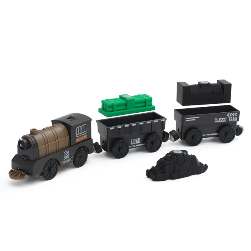 Neues elektrisches Eisenbahnset, kompatibel mit Thomas Holzeisenbahn Schienen Zugspielzeug für Kinder Weihnachtsgeburtstagsgeschenk