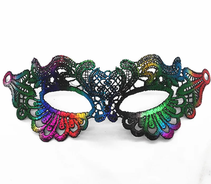 Neue Damen Hollow Lace Gesichtsmaske Maskerade Sexy Cosplay Abschlussball Party Requisiten Kostüm Maske Nachtclub Halloween Schwarze Augenmaske
